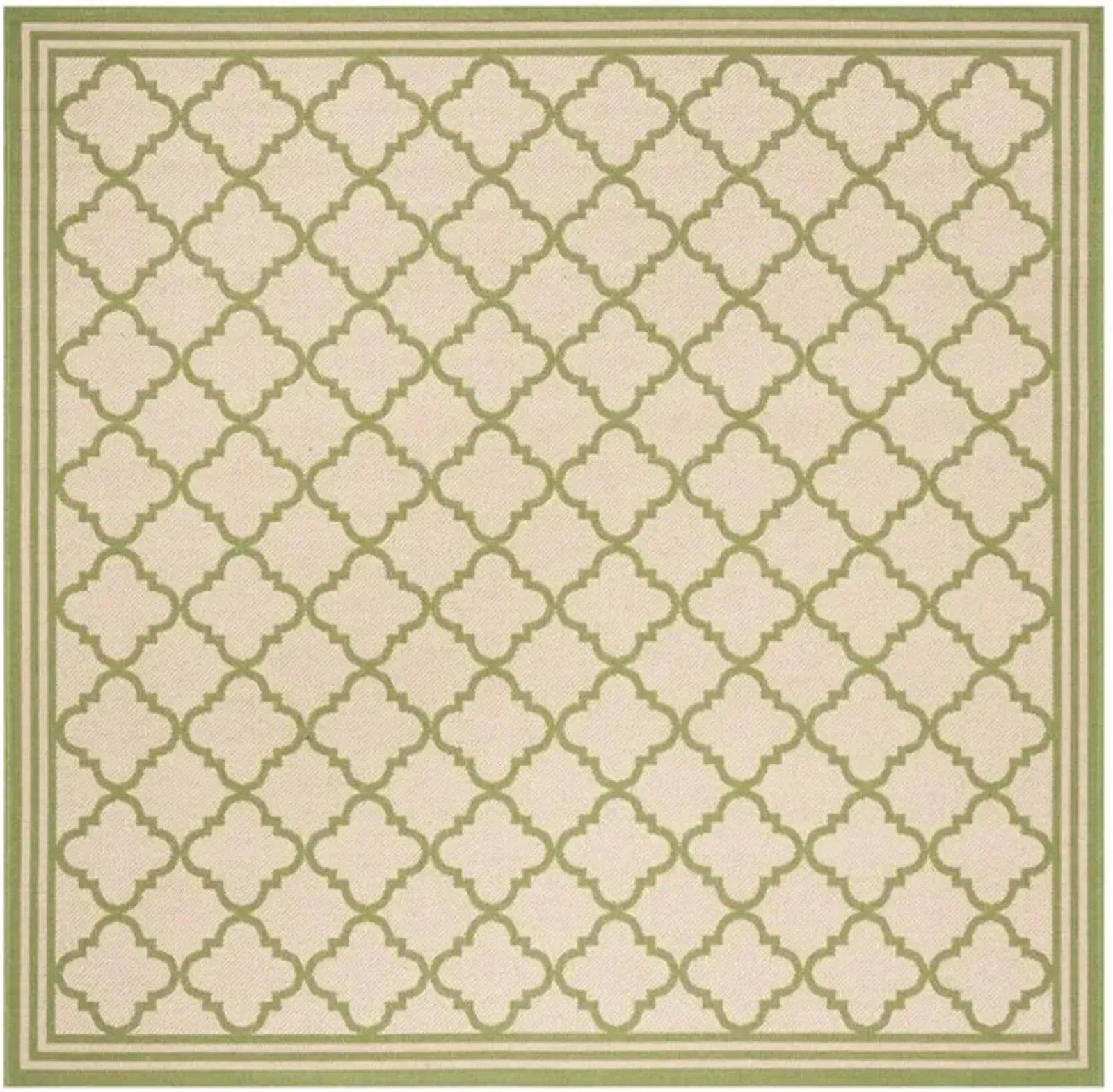 LINDEN 121 Collection LND121V-6SQ Cream / Olive 6'-7" X 6'-7" Square