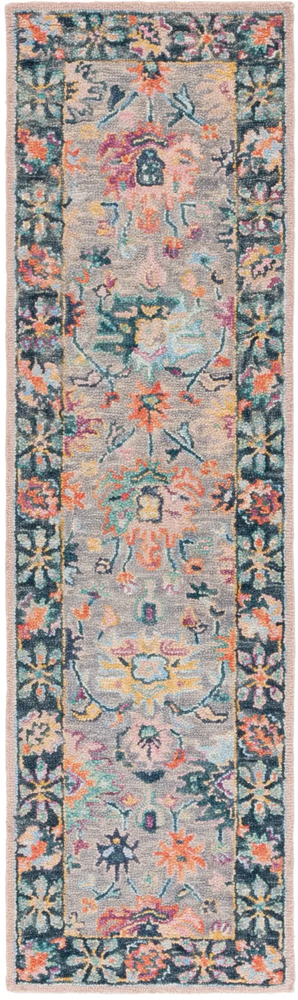 BLOSSOM 468 GREY  2'-3' x 8' Runner Rug
