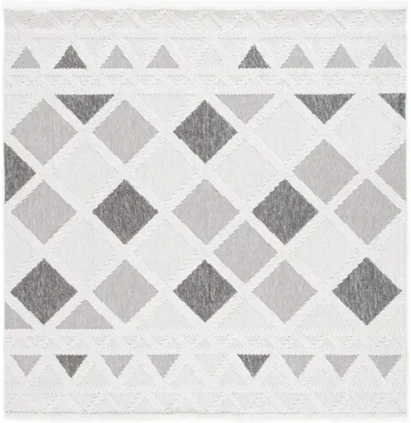 LOTUS 102 Grey 6'-7' X 6'-7' Square Square Rug