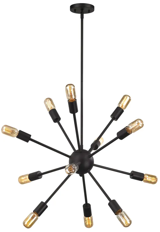 Delphine 27" Wide 12-Light Chandelier - Oil Rubbed Bronze