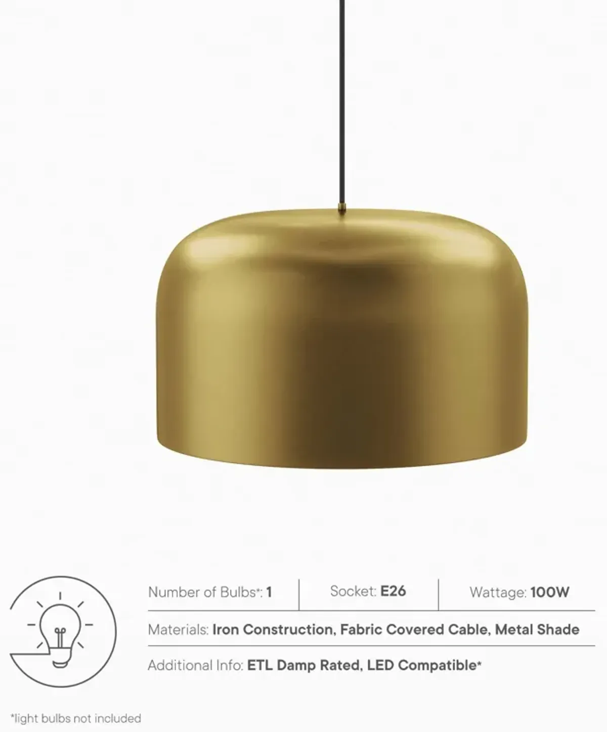 Avenue 1-Light Pendant Light