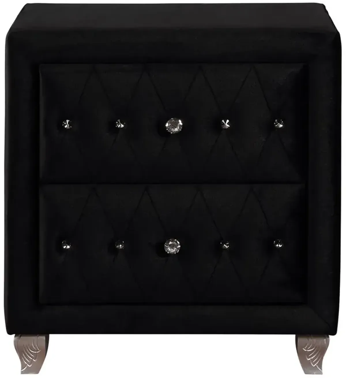 Deanna 2-drawer Rectangular Nightstand Black