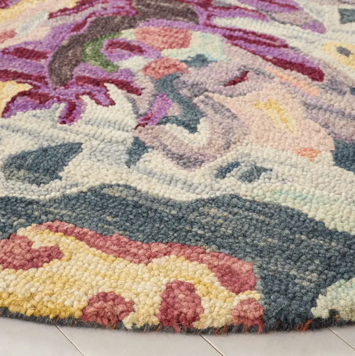 BLOSSOM Hand Tufted 6' x 6' Round area rug
