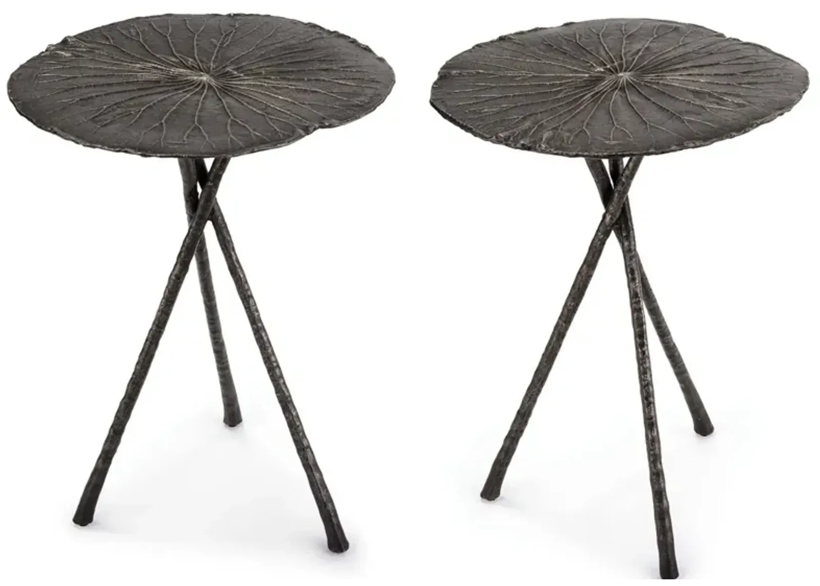 Lotus Table Large (Set of 2) Dark Nickel