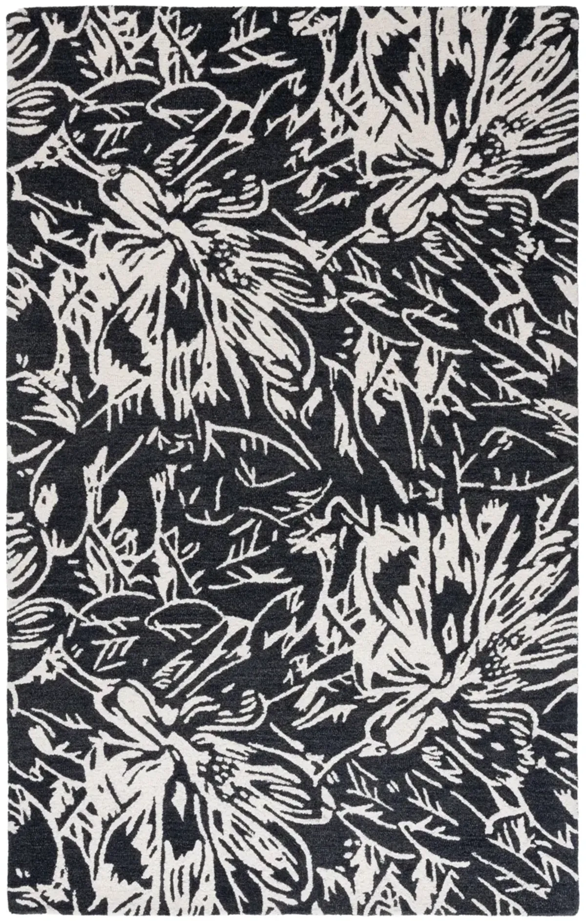 JARDIN 329 BLACK  5' x 8' Medium Rectangle Rug