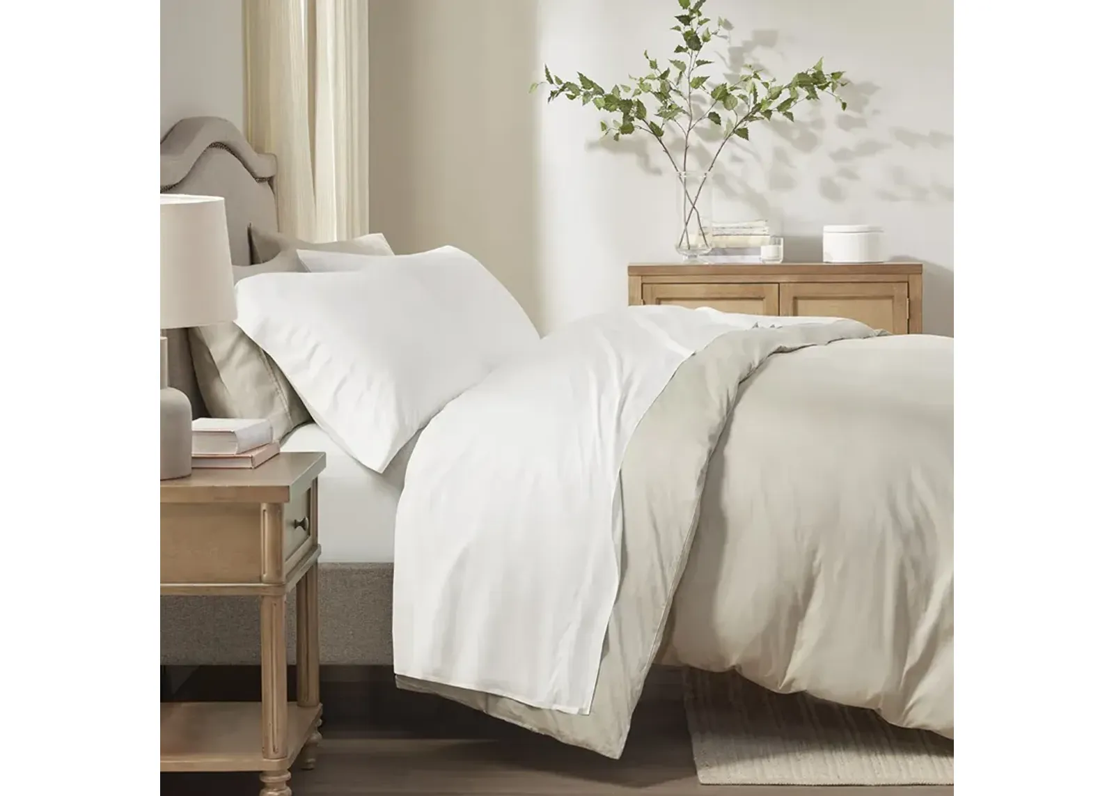 Sleep Philosophy Rayon from Bamboo White 4PC Sheet Set