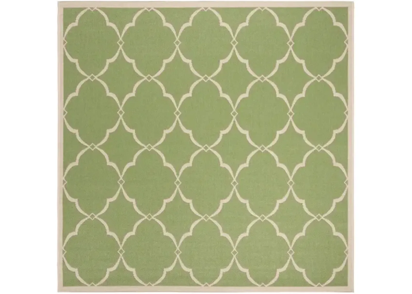 LINDEN 125 Collection LND125X-6SQ Olive / Cream 6'-7" X 6'-7" Square