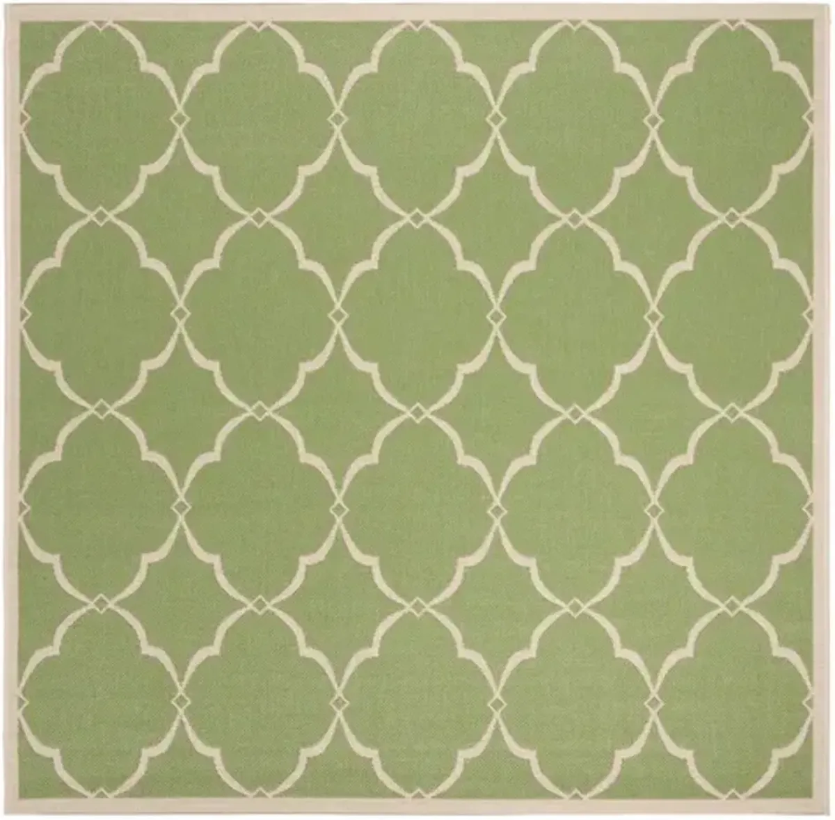 LINDEN 125 Collection LND125X-6SQ Olive / Cream 6'-7" X 6'-7" Square