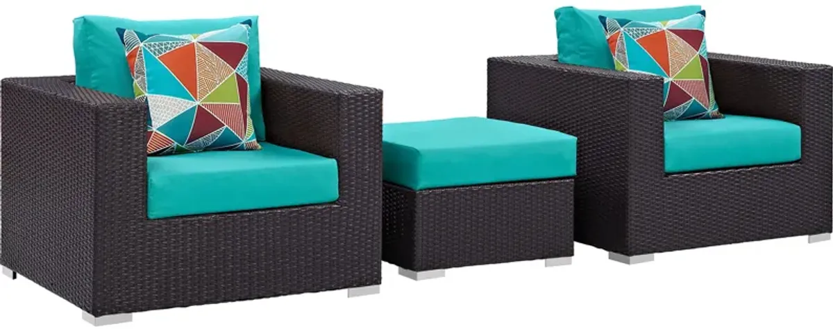 Convene 3 Piece Outdoor Patio Sofa Set