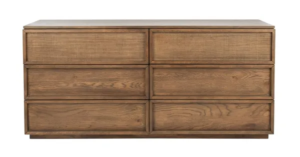 Zeus 6 Drawer Wood Dresser