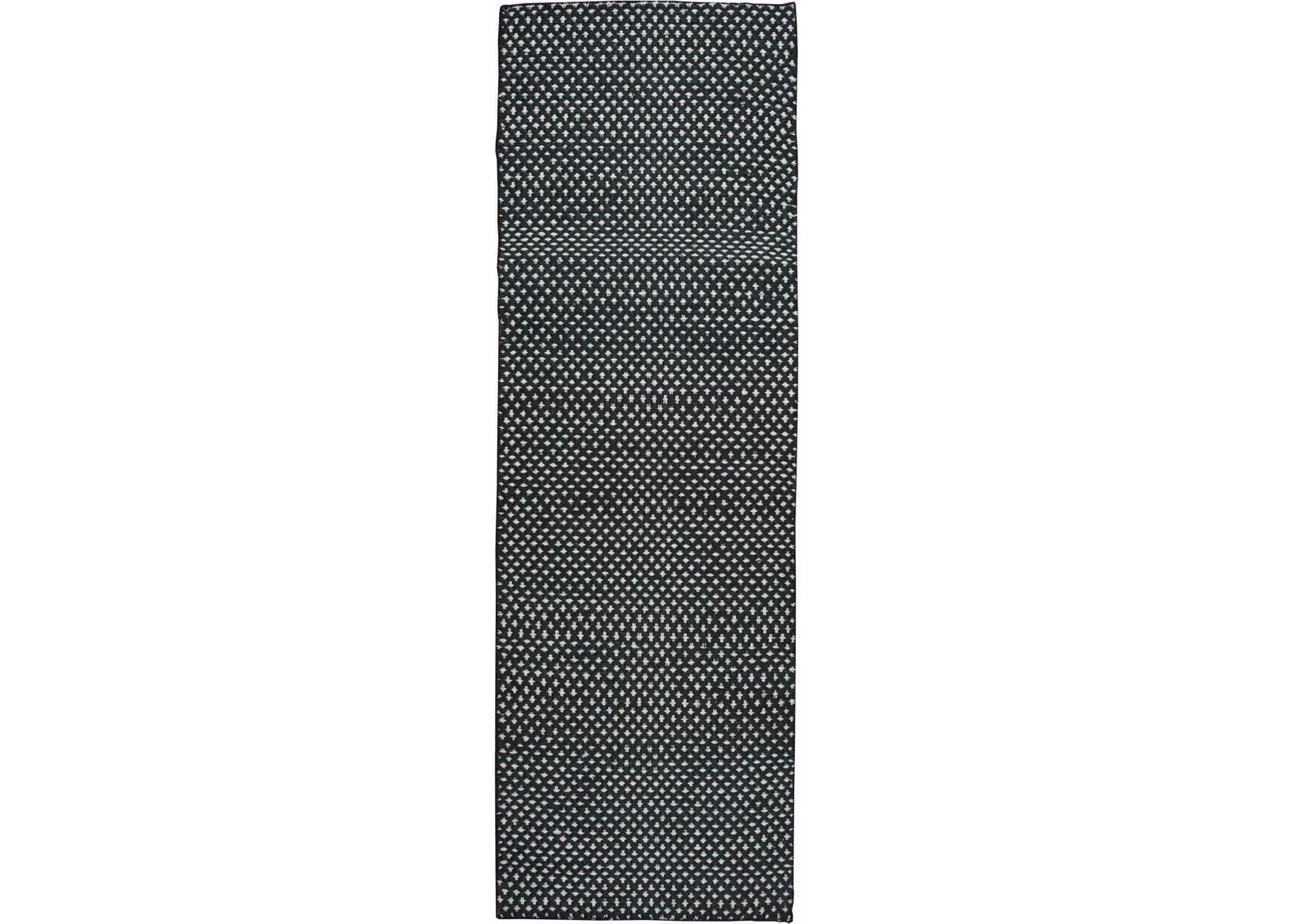 Ellington Black pattern  Jute / Wool  2'6" x 8' Runner Rug