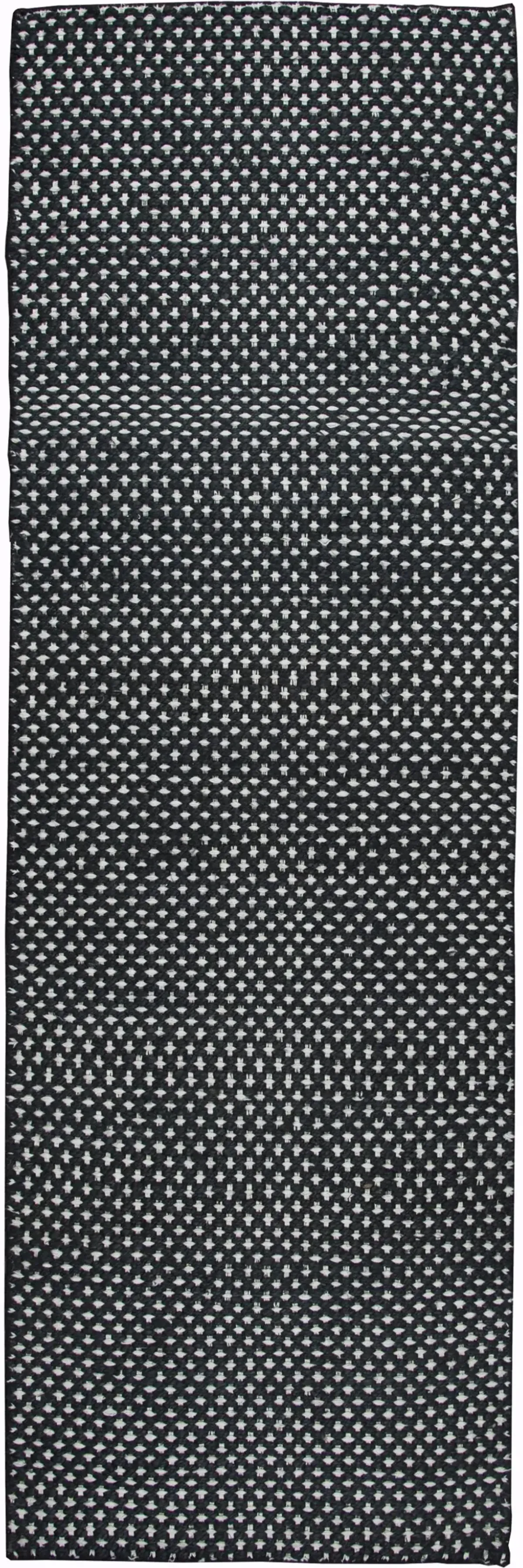 Ellington Black pattern  Jute / Wool  2'6" x 8' Runner Rug