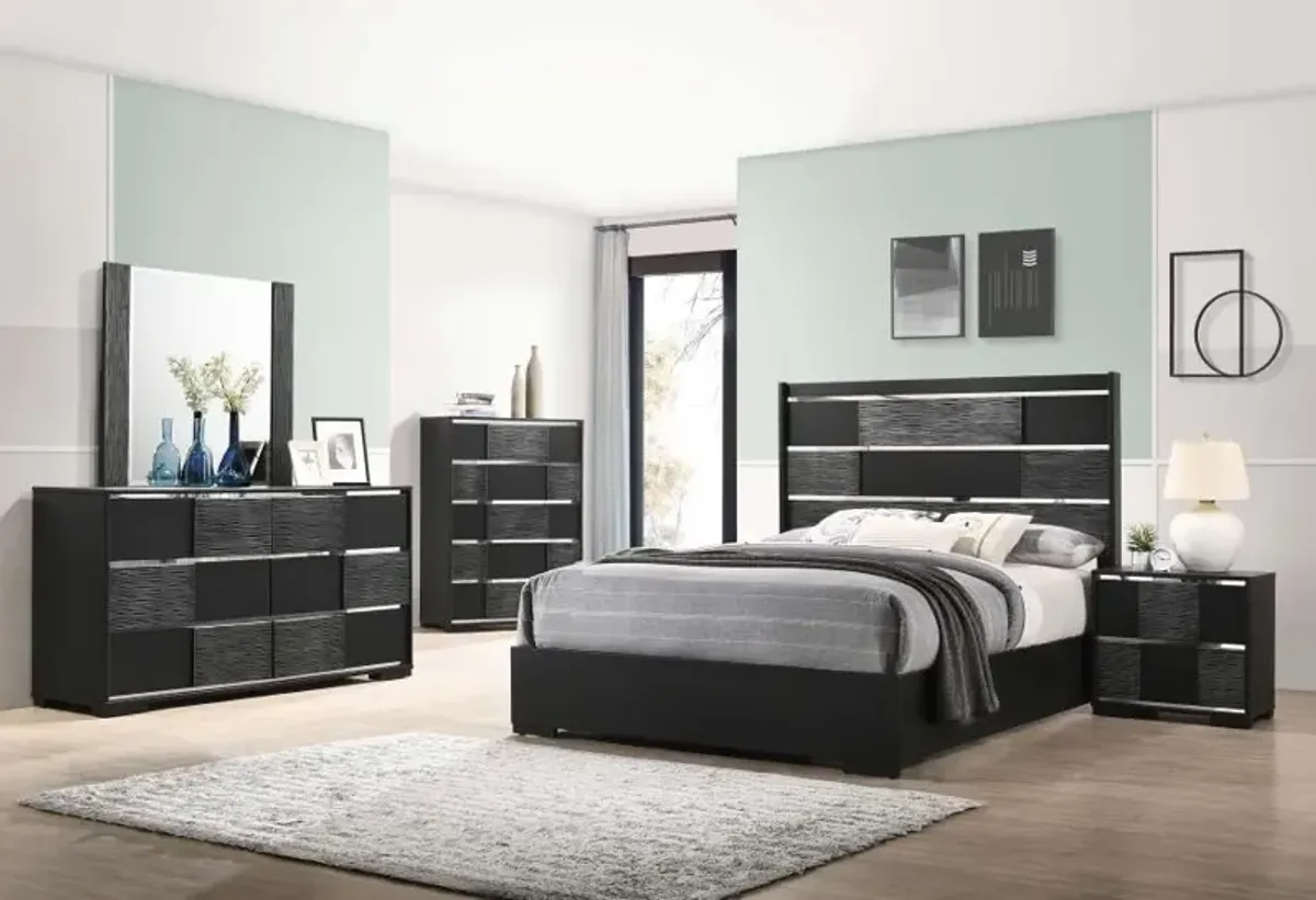 Aarav 6-Drawer Dresser Black