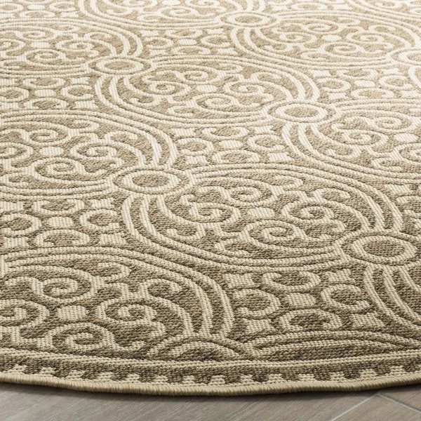 LINDEN 134 Collection LND134C-6R Cream / Beige 6'-7" X 6'-7" Round