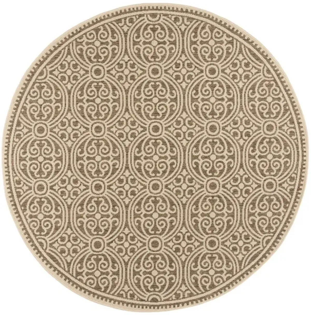 LINDEN 134 Collection LND134C-6R Cream / Beige 6'-7" X 6'-7" Round