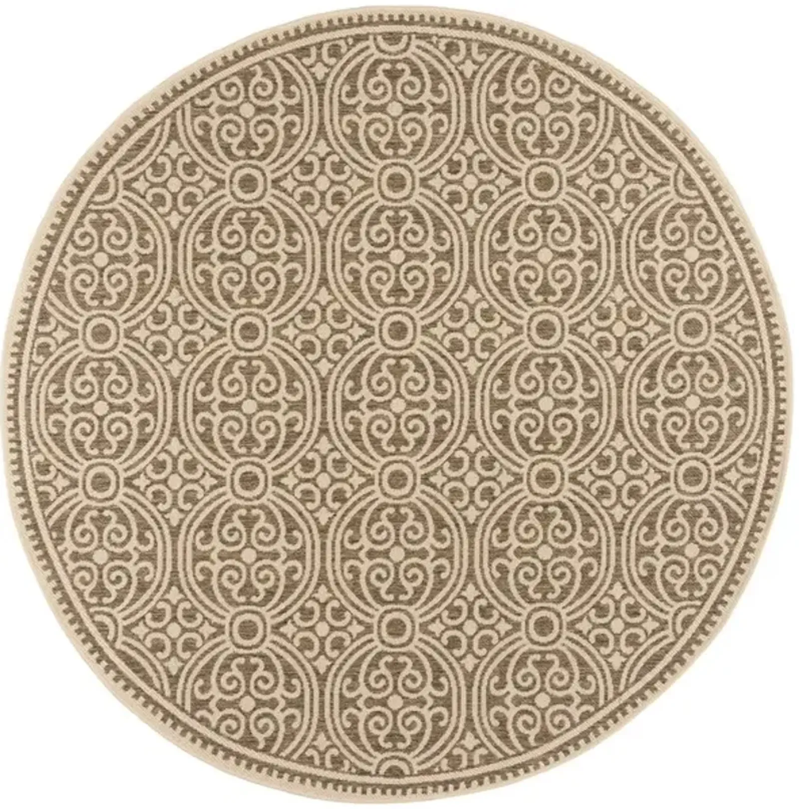 LINDEN 134 Collection LND134C-6R Cream / Beige 6'-7" X 6'-7" Round