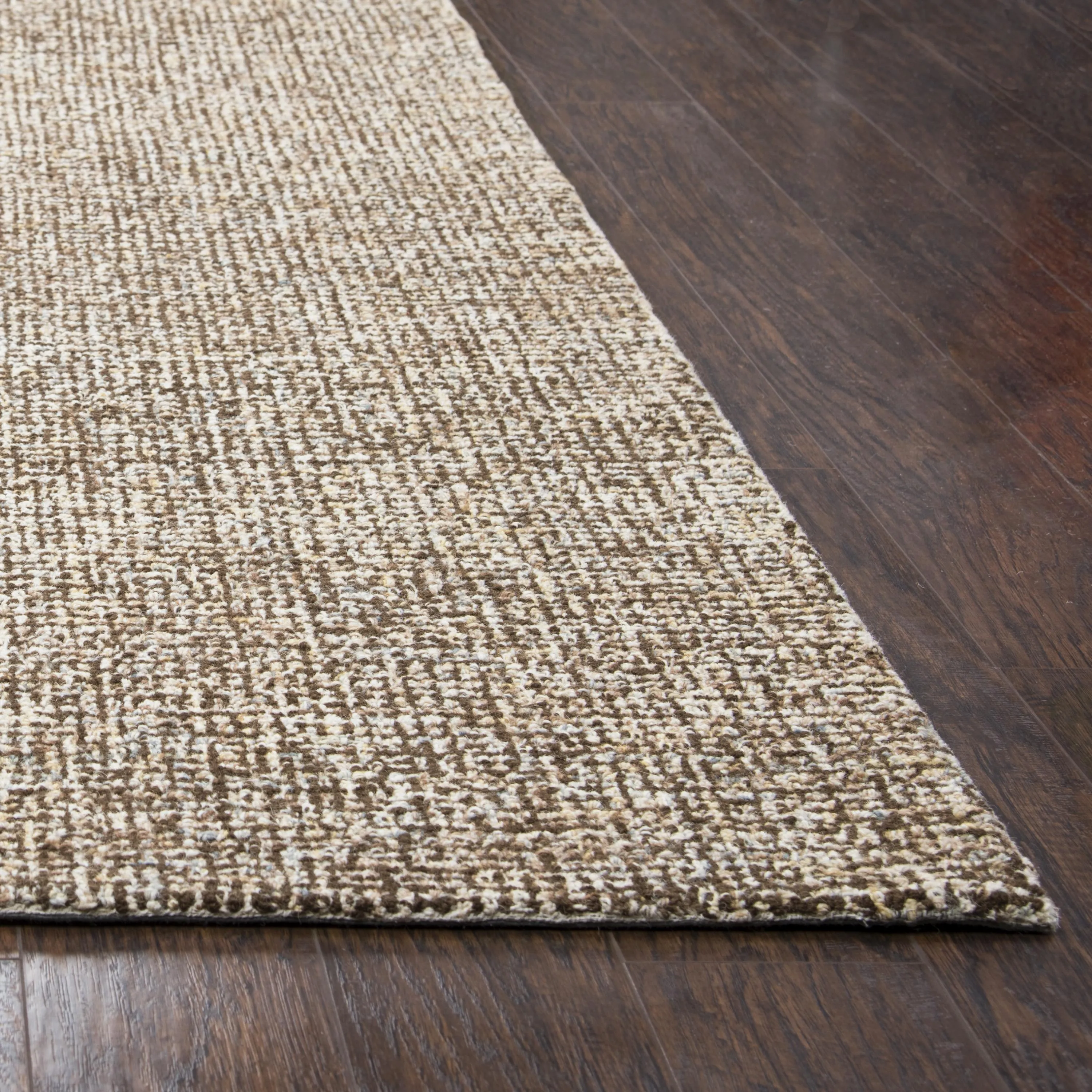 Brindleton Brown/Ivory Tweed Wool 5' x 8' Rectangle Rug