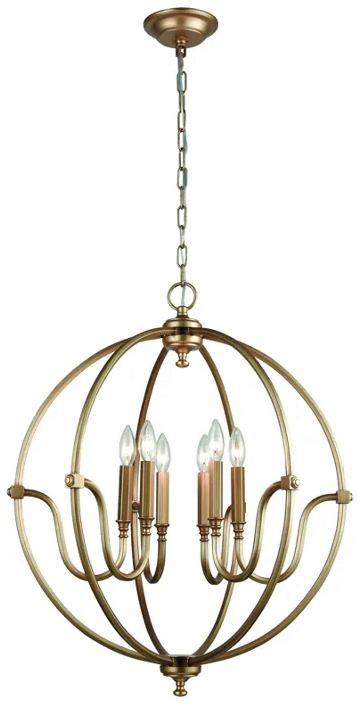 Stanton 25" Wide 6-Light Chandelier - Matte Gold