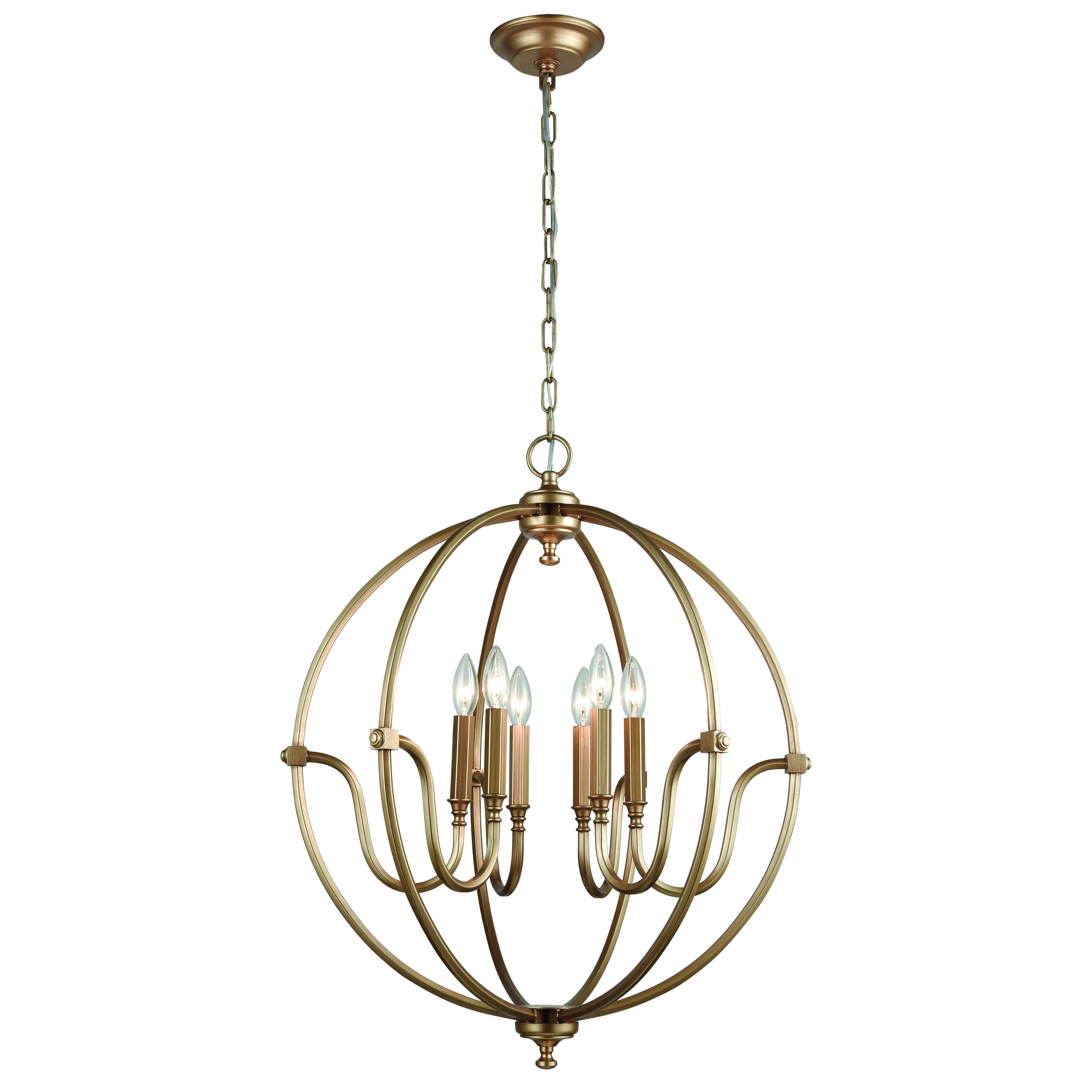 Stanton 25" Wide 6-Light Chandelier - Matte Gold