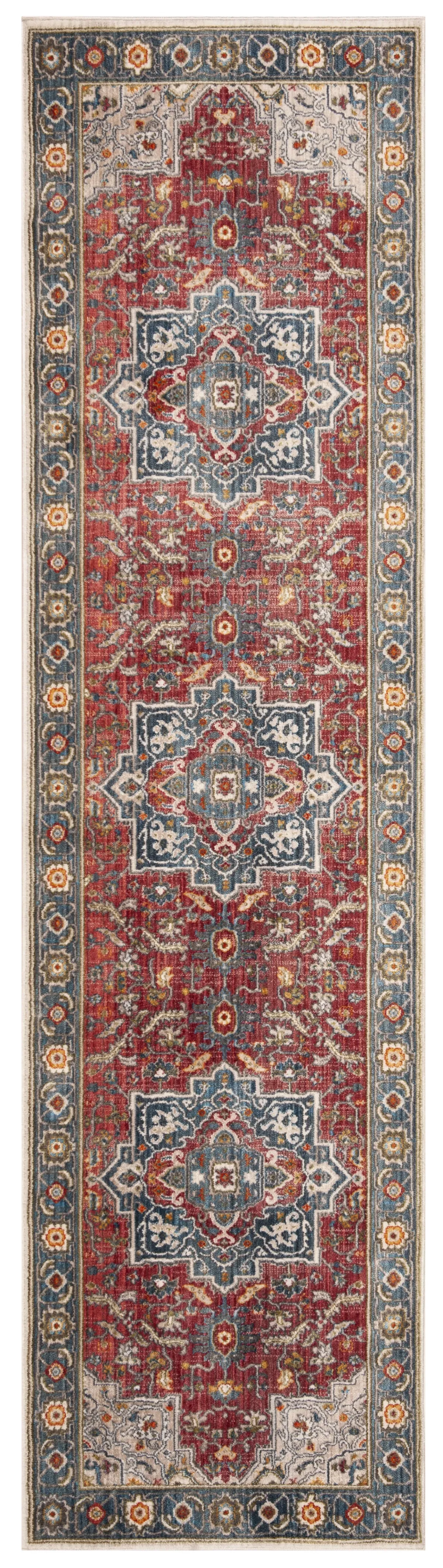 VINTAGE PERSIAN 478 RED  2'-2' x 10' Runner Rug