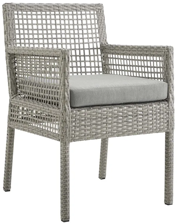 Aura Dining Armchair Outdoor Patio Wicker Rattan Set of 4