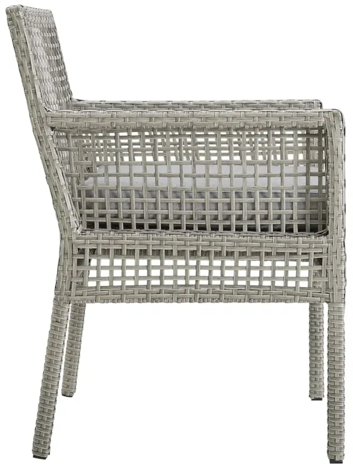 Aura Dining Armchair Outdoor Patio Wicker Rattan Set of 4