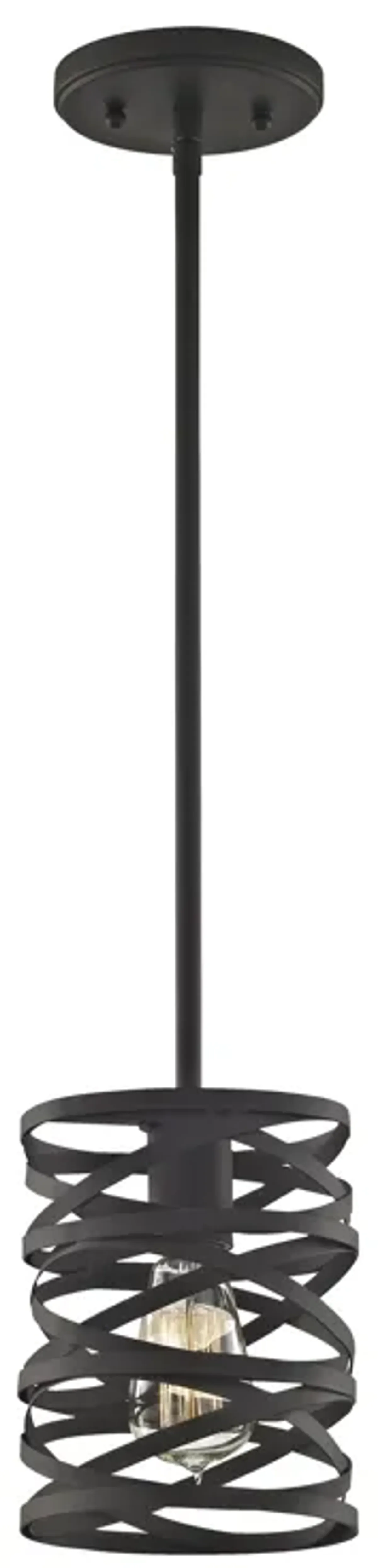 Vorticy 6" Wide 1-Light Mini Pendant - Oil Rubbed Bronze