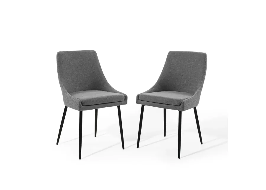 Viscount Upholstered Fabric Dining Chairs - Set of 2