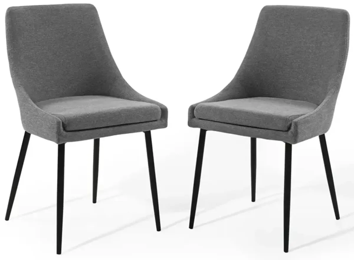 Viscount Upholstered Fabric Dining Chairs - Set of 2