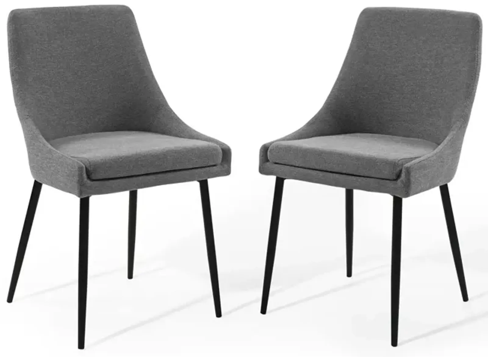 Viscount Upholstered Fabric Dining Chairs - Set of 2