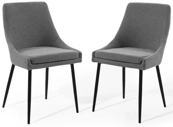 Viscount Upholstered Fabric Dining Chairs - Set of 2