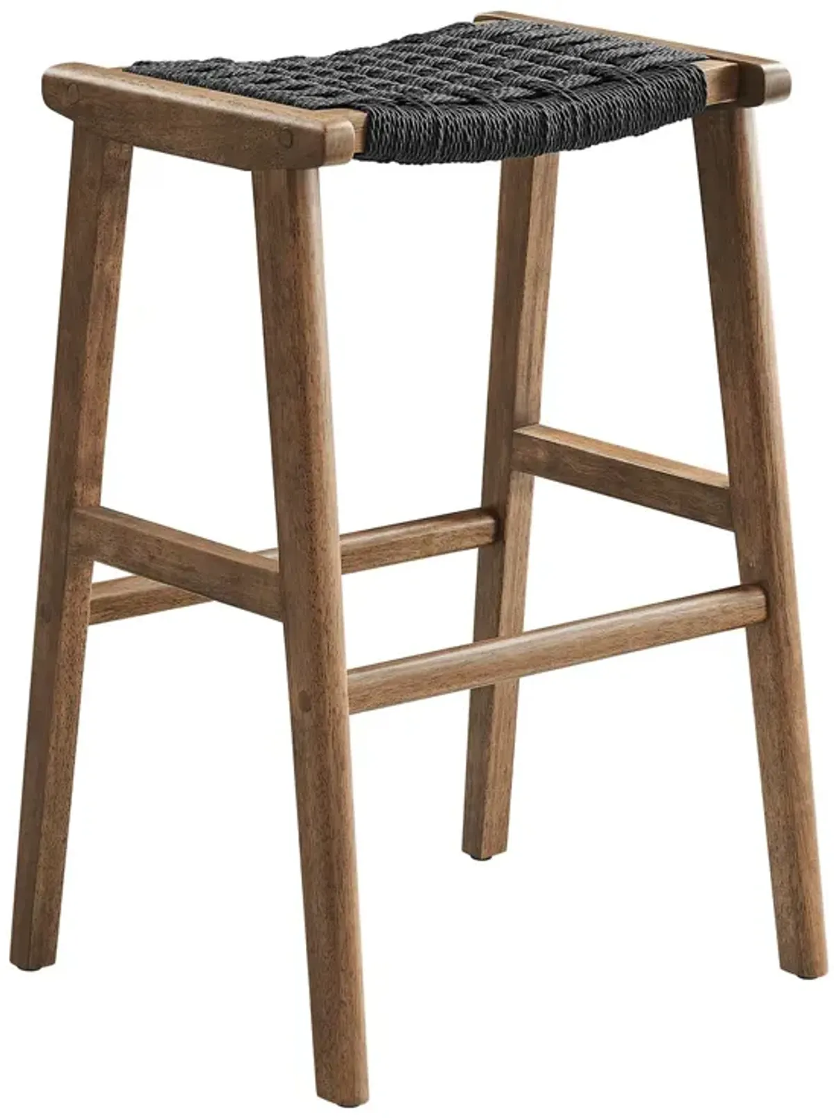 Saoirse Woven Rope Wood Bar Stool - Set of 2