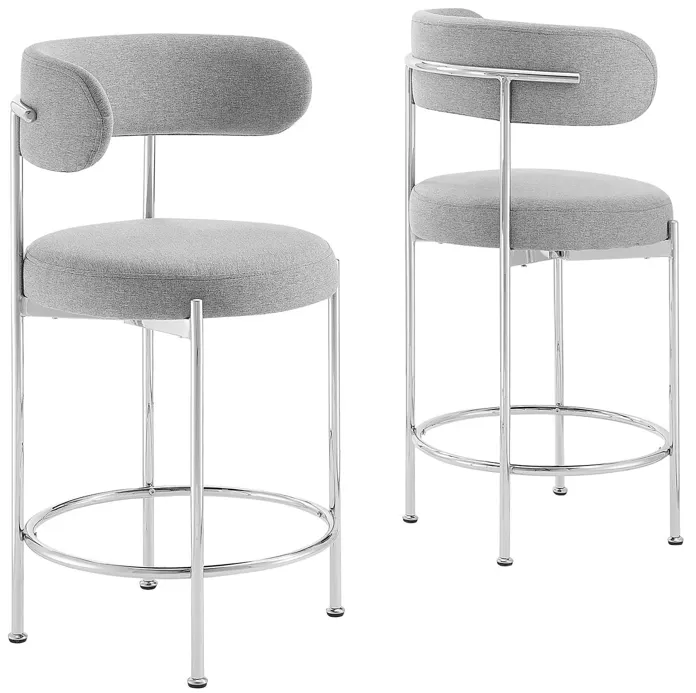 Albie Fabric Counter Stools - Set of 2