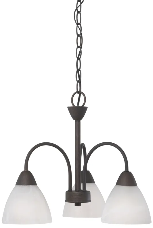 Tia 17.75" Wide 3-Light Chandelier - Painted Bronze