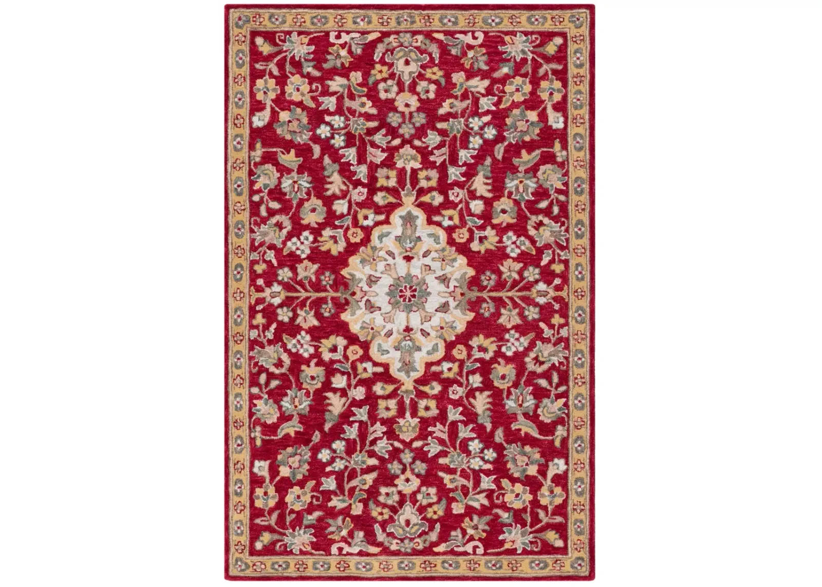 BLOSSOM 688 RED  8' x 10' Large Rectangle Rug