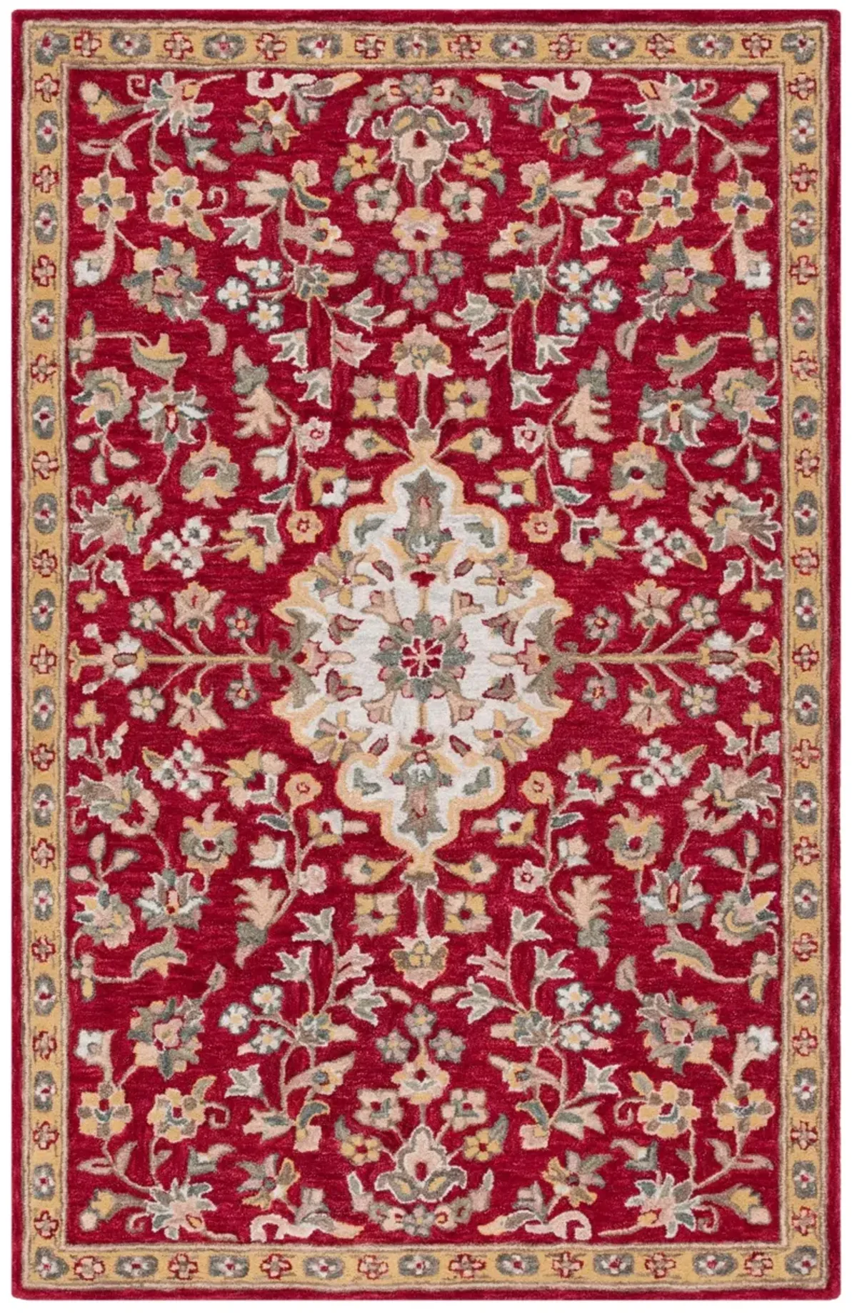 BLOSSOM 688 RED  8' x 10' Large Rectangle Rug