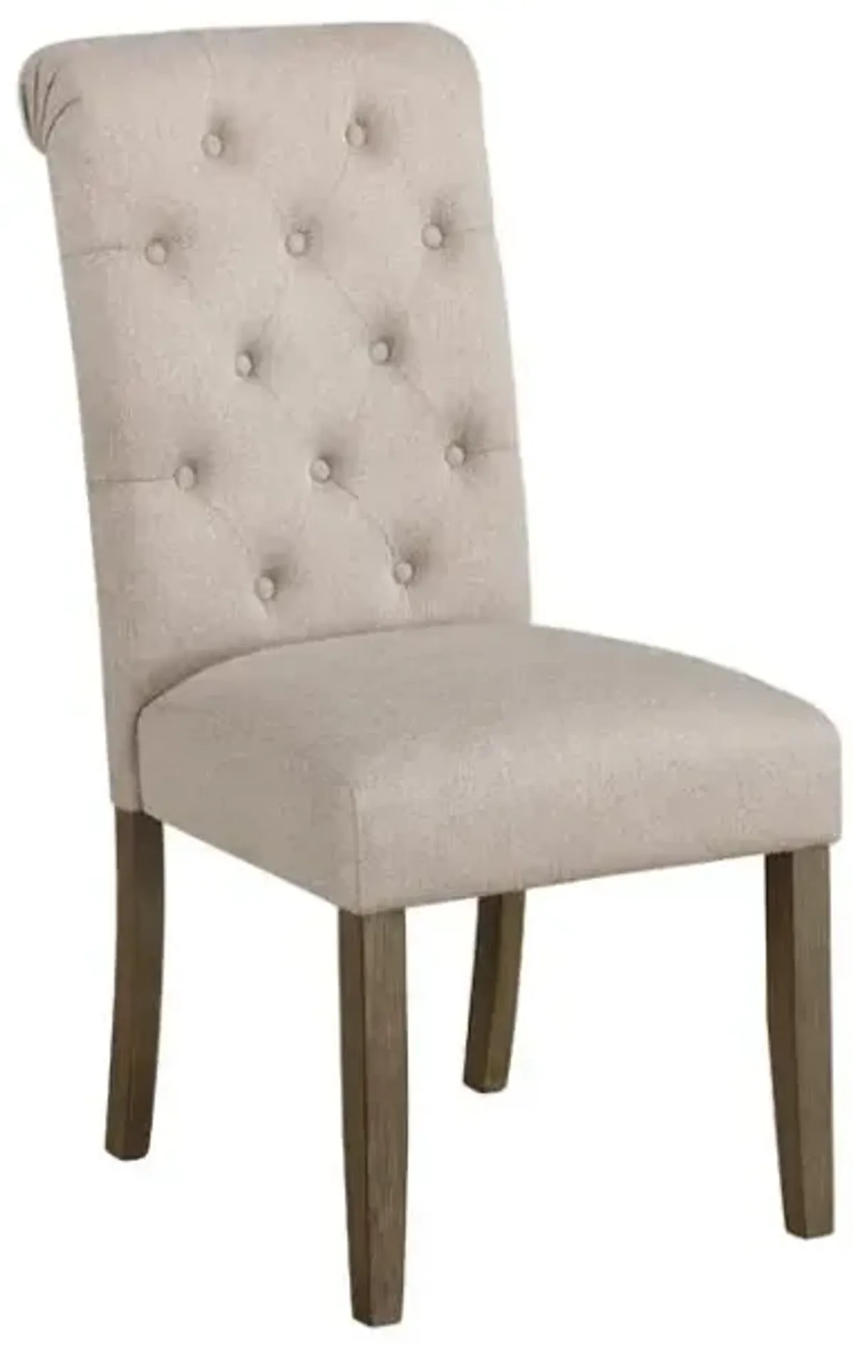 Balboa Tufted Back Side Chairs Rustic Brown and Beige (Set of 2)