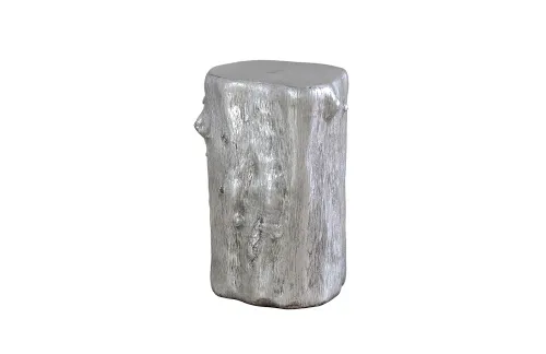 log stool, silver leaf, sm