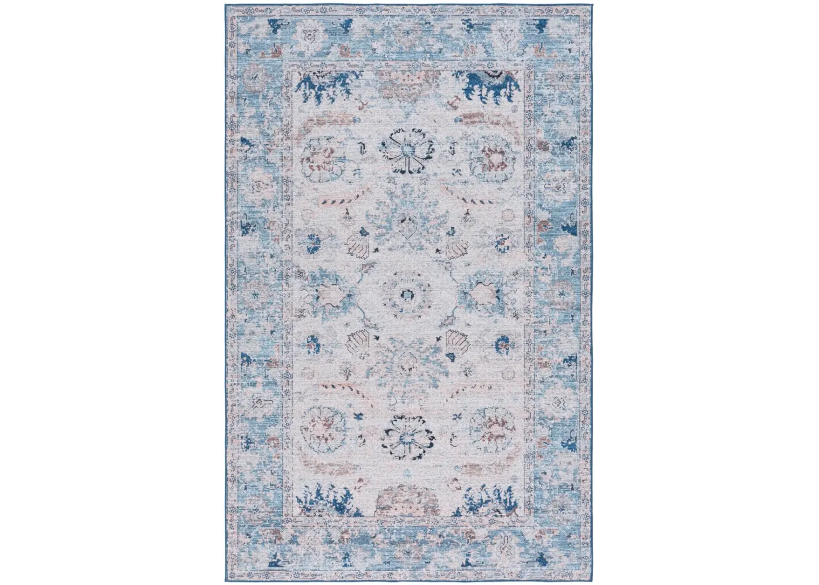 TUCSON 908 BLUE  8' x 10' Large Rectangle Rug