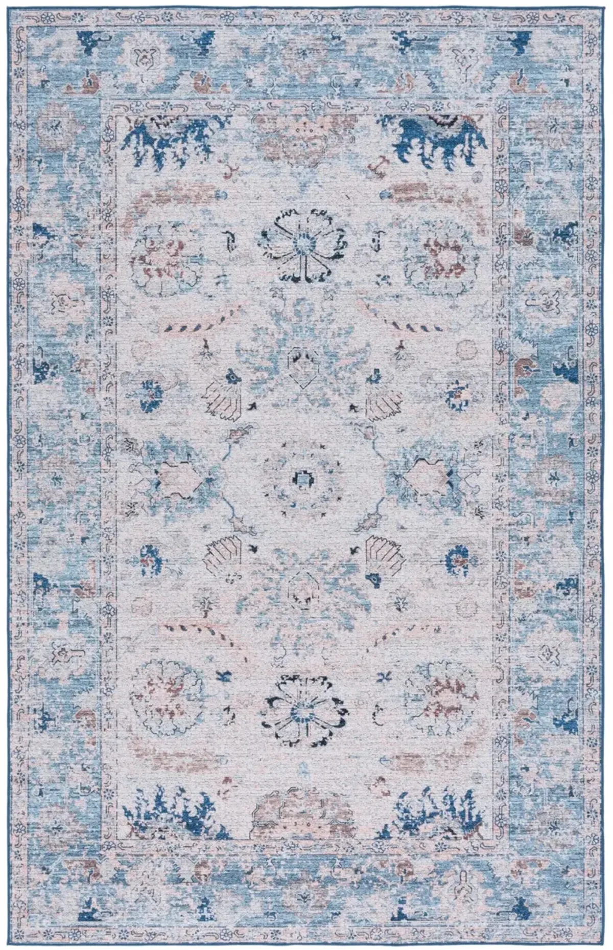 TUCSON 908 BLUE  8' x 10' Large Rectangle Rug