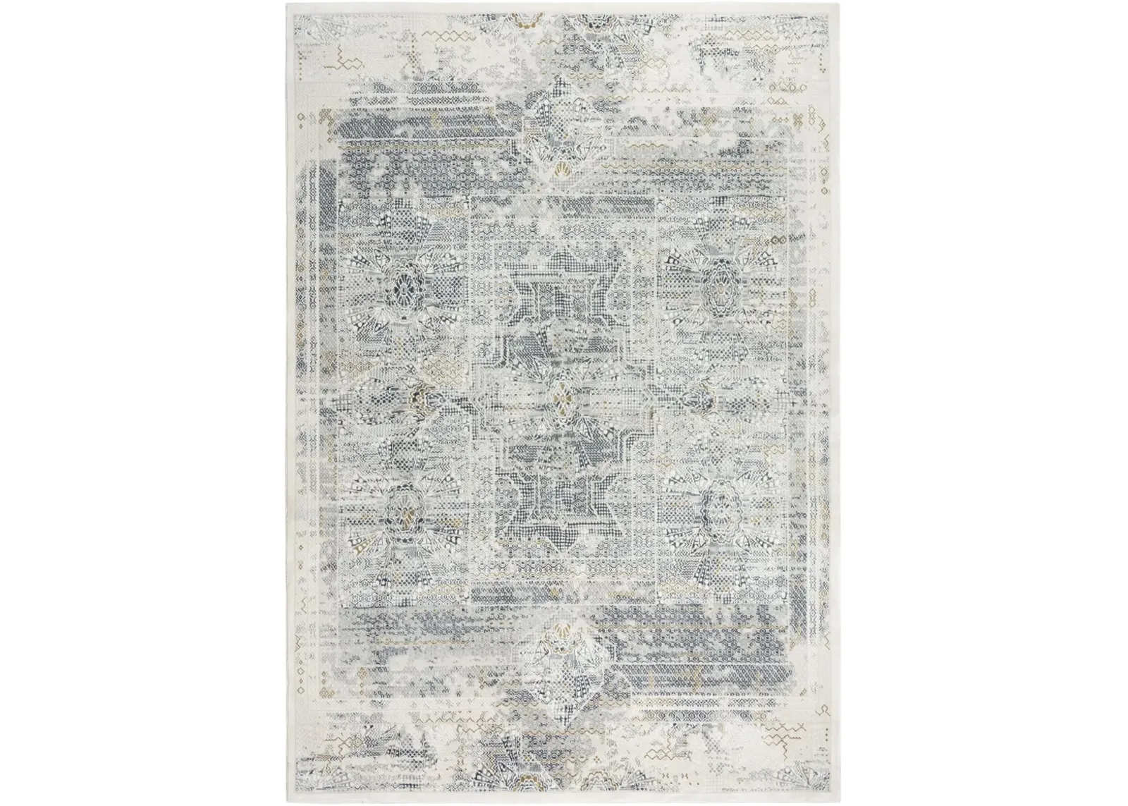 Emerge Stone/Beige  Polyester 5'3" x 7'6" Rectangle Rug