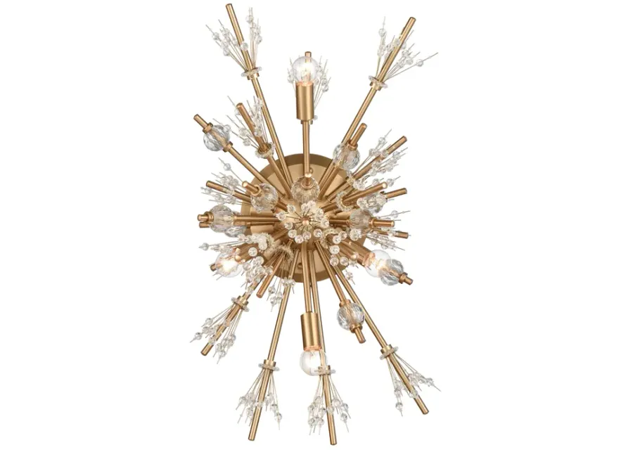 Starburst 26" High 4-Light Sconce - Satin Brass