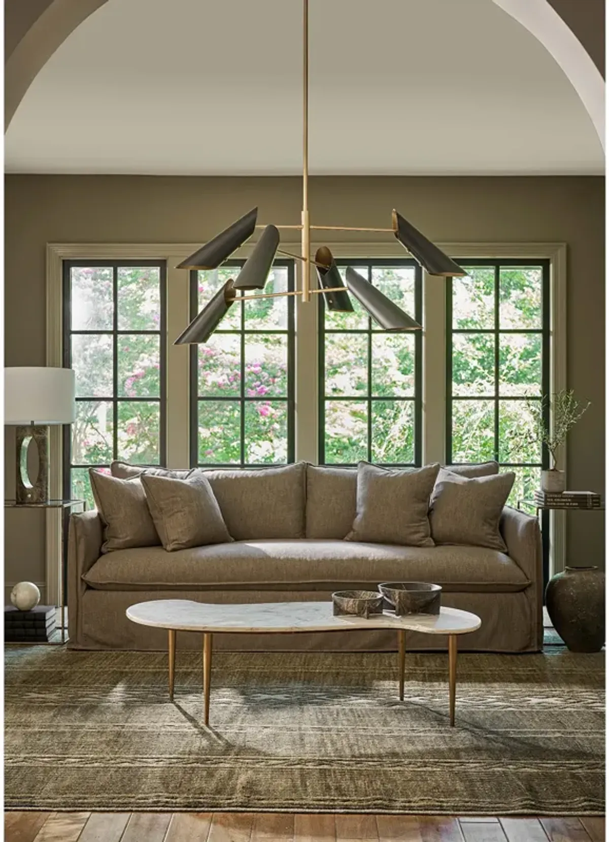 Vest Chandelier (Blackened Brass and Natural Brass)