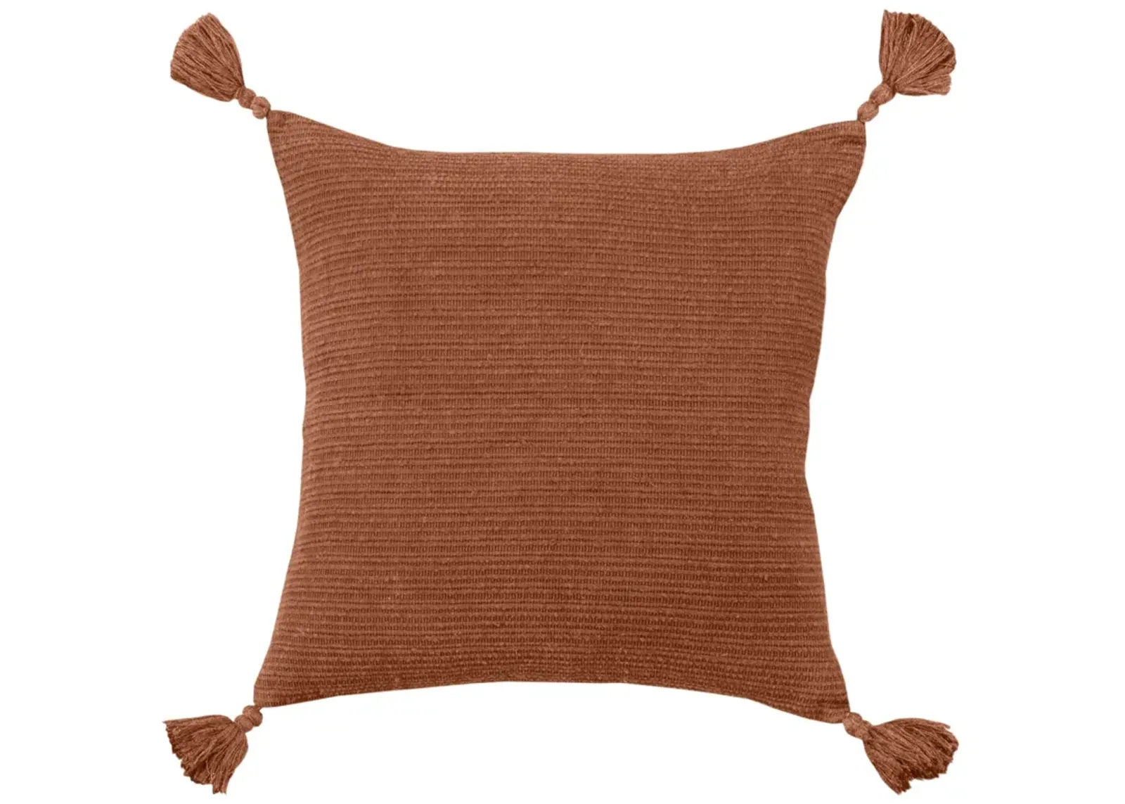 Solid Stripe Rust Pillow