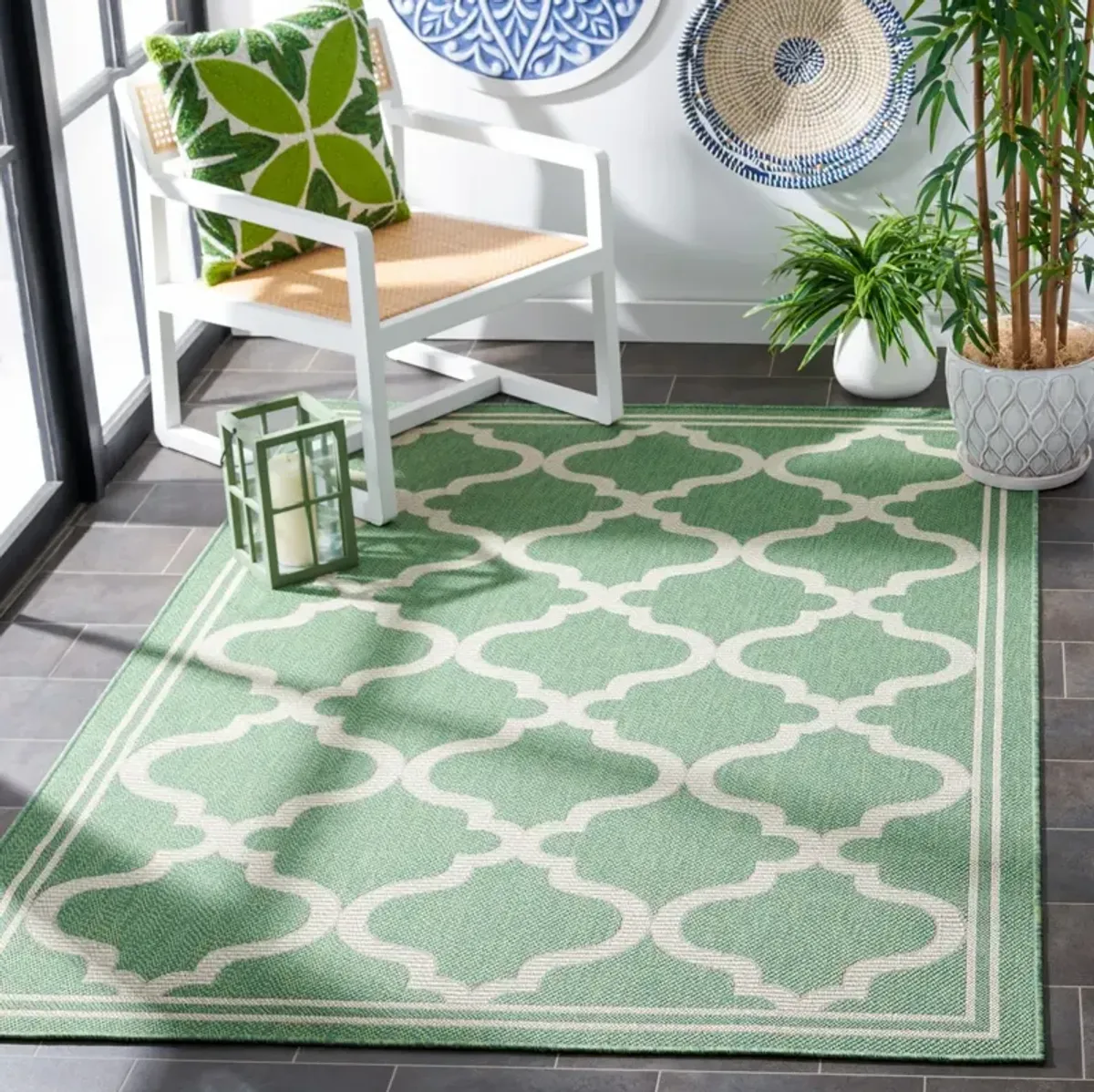 BERMUDA 810 Green 9' X 12' Large Rectangle Rug