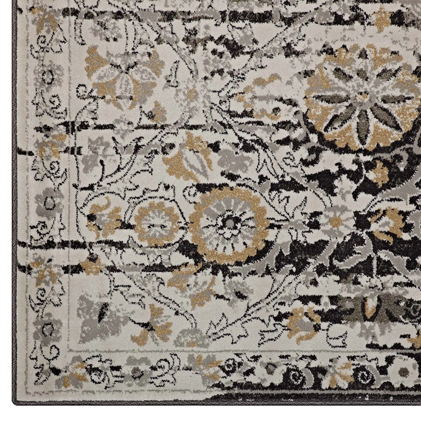 Ganesa Distressed Diamond Floral
Lattice 5x8 Area Rug