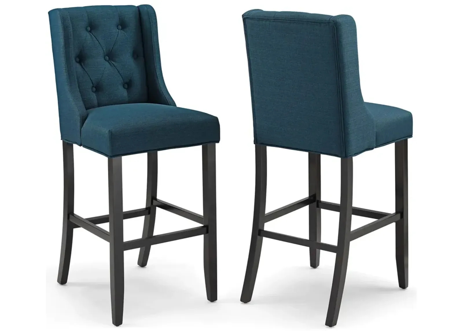 Baronet Bar Stool Upholstered Fabric Set of 2