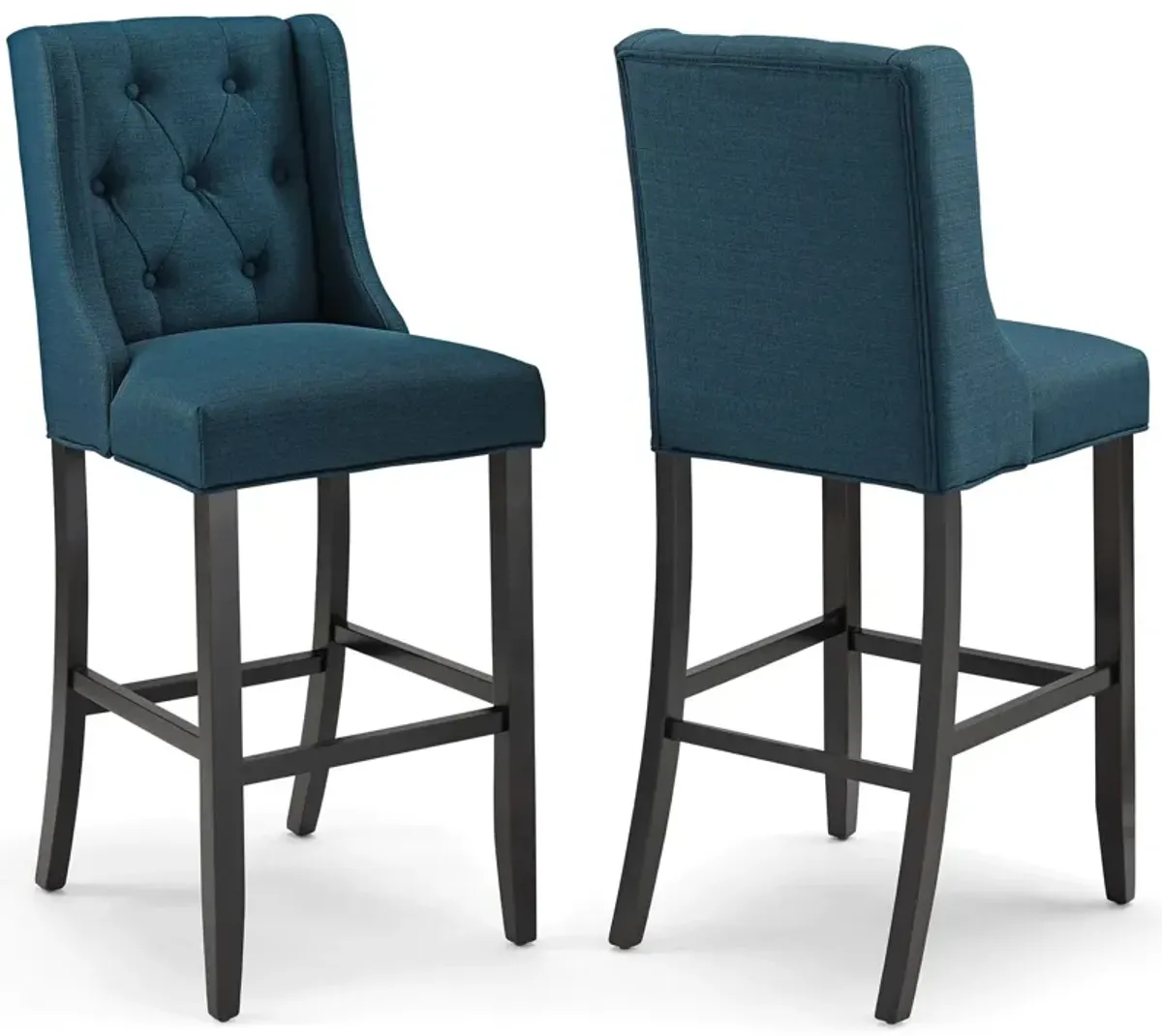 Baronet Bar Stool Upholstered Fabric Set of 2