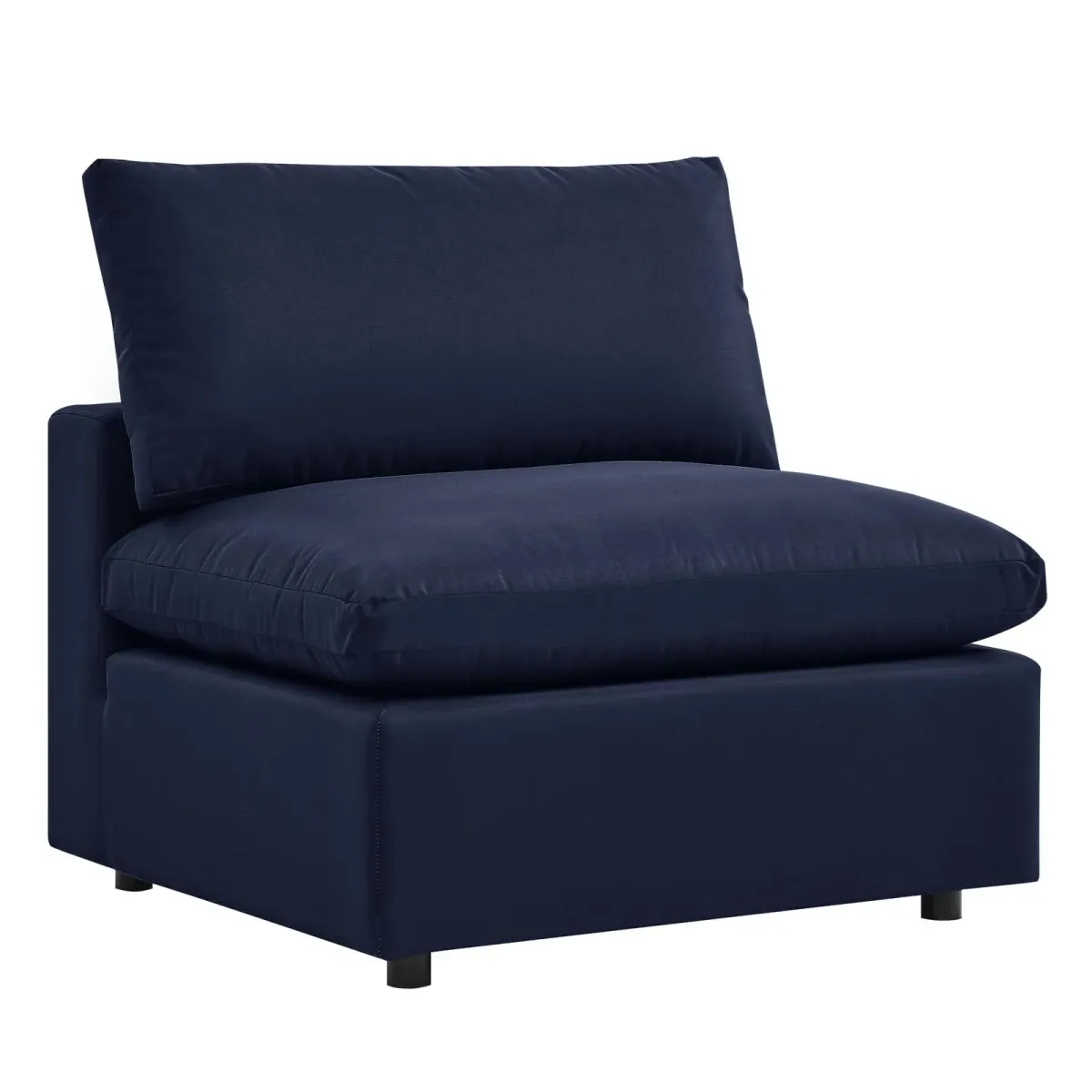 Commix Overstuffed Outdoor Patio Armless Chair