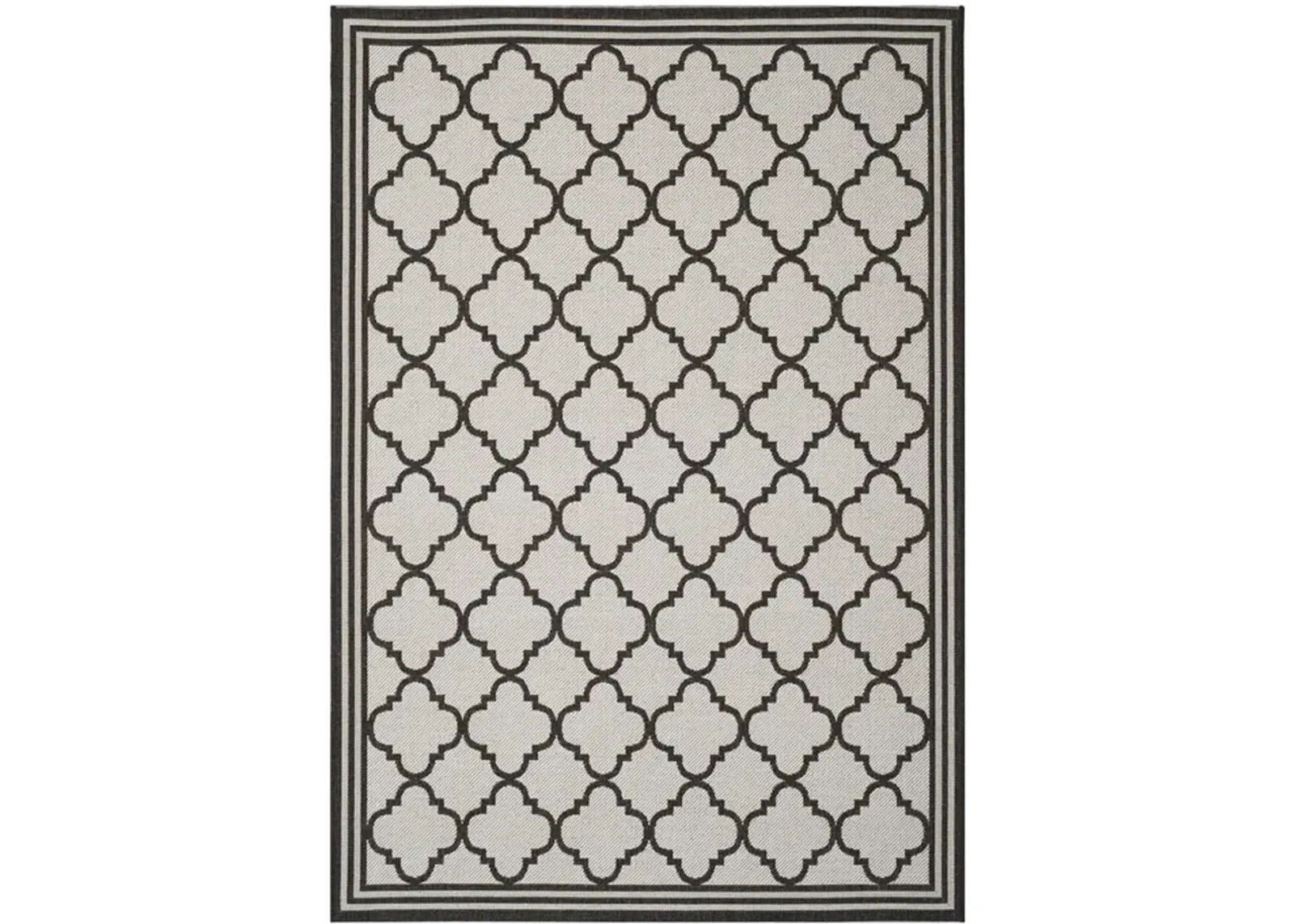 Safavieh BEACH HOUSE Collection BHS121A-5 Light Grey / Charcoal 5'-3" X 7'-6"